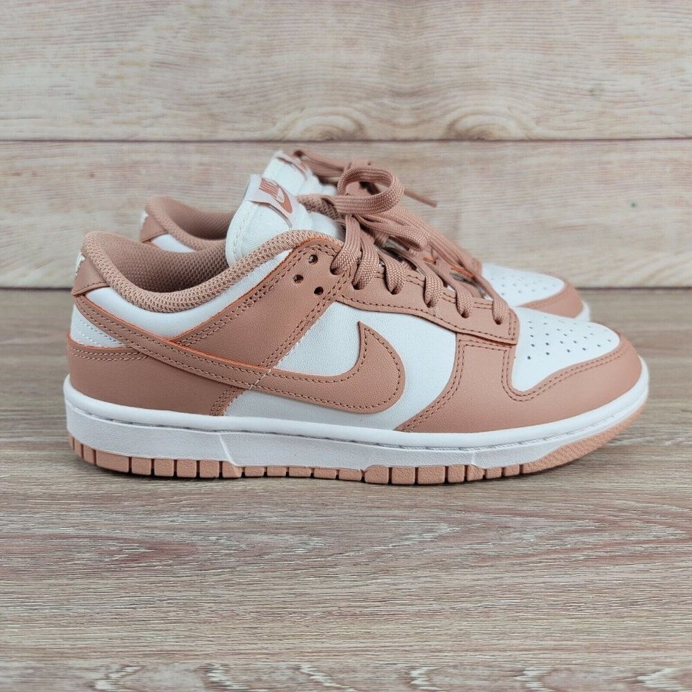 Nike Women's Dunks in White and rose